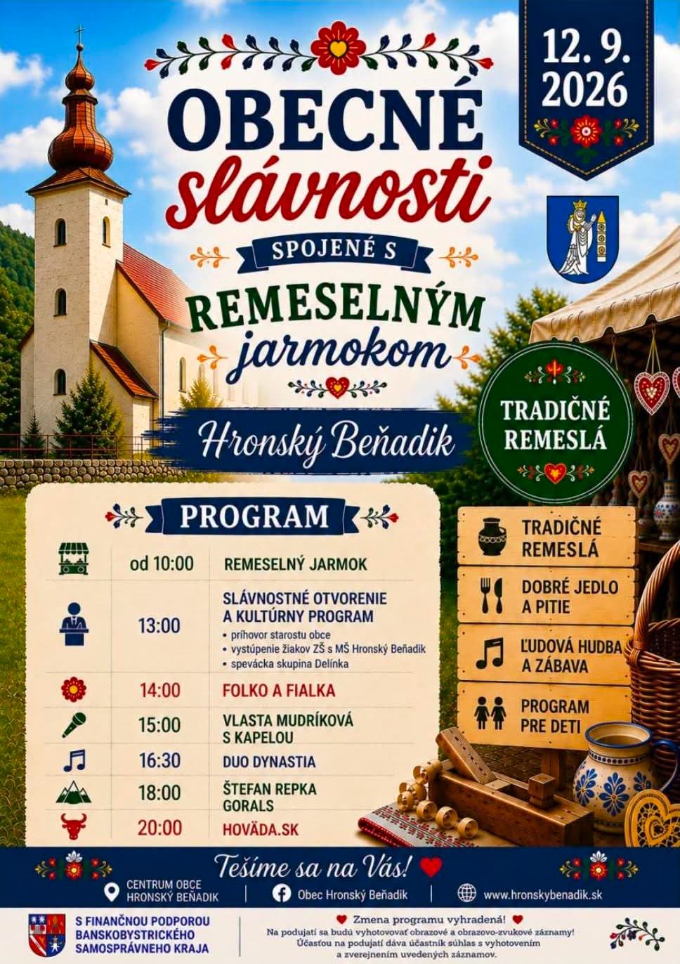 Hronský Beňadik - obecné slávnosti